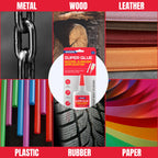 GH1200 (2-in-1) Super Glue with Brush Applicator & Nozzle, Mess Free Superglue Brush, Instant Never Dries, 3000 CPS Ca Glue, No Stain Clear Glue, Super Glue for Plastic, Rubber & More