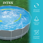 INTEX 2,650 GPH Krystal Clear Sand Filter Pump and Saltwater Pool Chlorine System for Above Ground Pools, Pool Cleaner System with Automatic Timer
