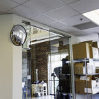 Vision Metalizers 18" Outdoor Acrylic Round Convex Mirror, Security Mirror for Retail Stores, Warehouses, Driveways, and Parking Lots, Acrylic Mirror for Blind Spots and High-Traffic Areas