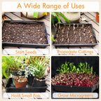 Gardzen 10 Pack Seed Trays Reusable Plant Grow Trays No Drain Holes