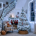 JMEXSUSS 66ft 200 LED White Christmas String Lights Indoor Outdoor Plug in