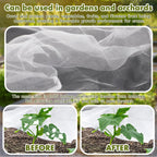 Woanger 3 Pack 6 x 3 x 2 ft Heightening Garden Netting for Raised Beds Plant Covers Garden Protection Fine Mesh Bird Netting with Drawstring for Protection Seedlings Vegetable Plant(77" x 41" x 25")