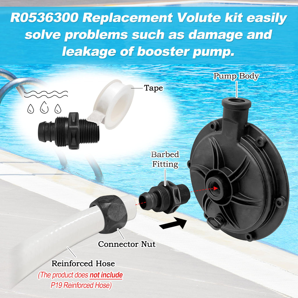 R0536300 Replacement Volute,Compatible with Polaris PB4-60 Booster Pump (Latest Version)