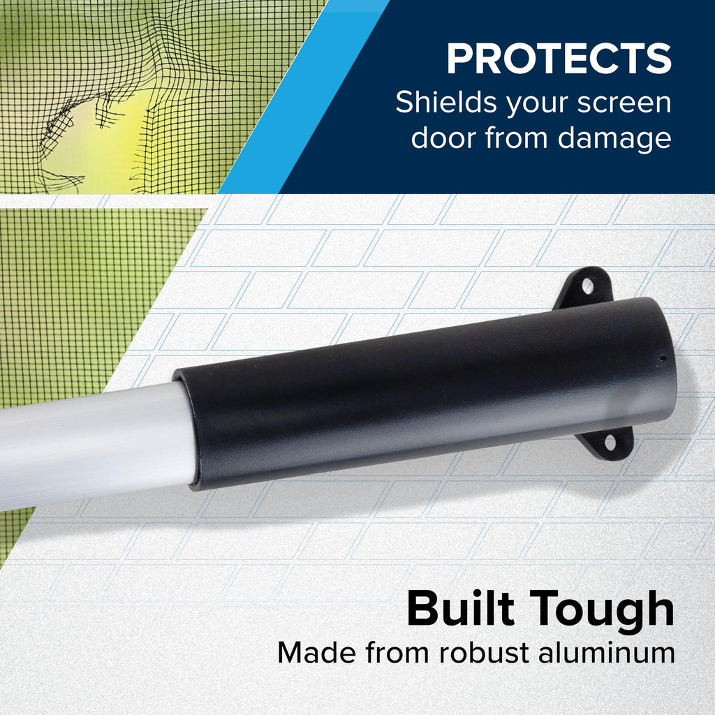 Camco Camper/RV Screen Door Cross Bar - Protects the Screen Door & Allows for Easier Exit from Travel Trailer - Adjusts from 21-5/8-Inches to 28-5/8-Inches (42183)