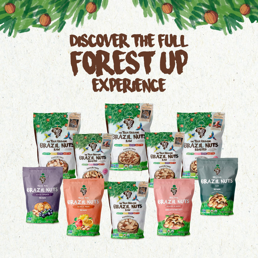 Forest Up The True Organic Brazil Nuts 15 oz Raw and Unsalted