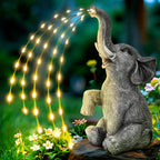 GIGALUMI Elephant Statue Solar Garden Yard Decor Outdoor Gifts for Women