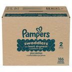 Swaddlers Diapers, Size 2 (10-22 lbs), 186 Count, Fragrance Free, Hypoallergenic, Absorbent, Pediatrician Recommended, Skin Safe