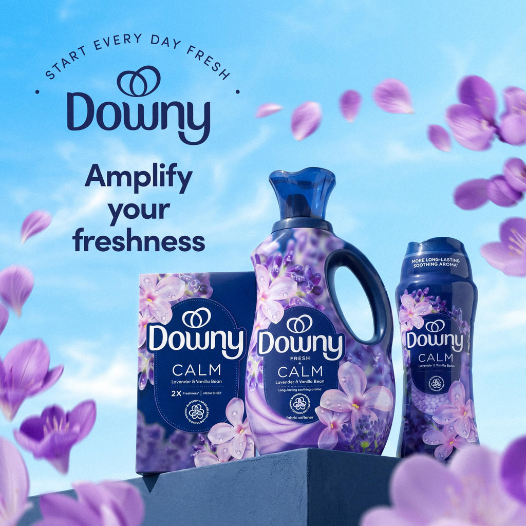 Downy Infusions CALM Liquid Fabric Softener, Soothing Lavender And Vanilla Bean, 56 Fl Oz, Fabric Conditioner For Softness And Scent, Pack of 2