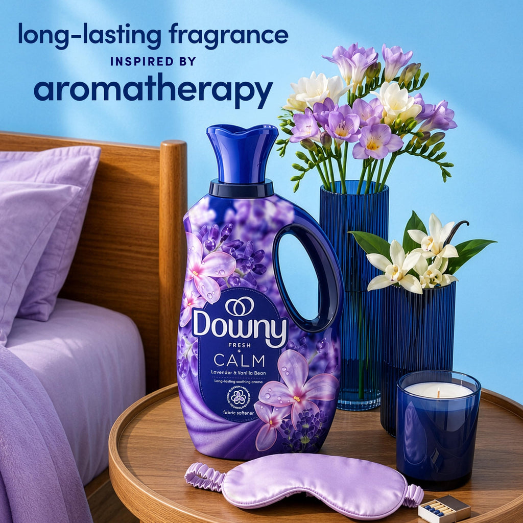 Downy Infusions CALM Liquid Fabric Softener, Soothing Lavender And Vanilla Bean, 56 Fl Oz, Fabric Conditioner For Softness And Scent, Pack of 2
