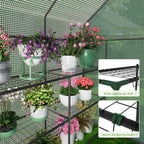 Greenhouse for Outdoors, Portable Green House, Walk in Greenhouses with Durable PE Cover, 57 x 57 x 76 inch Greenhouse with Shelves Stands,Green