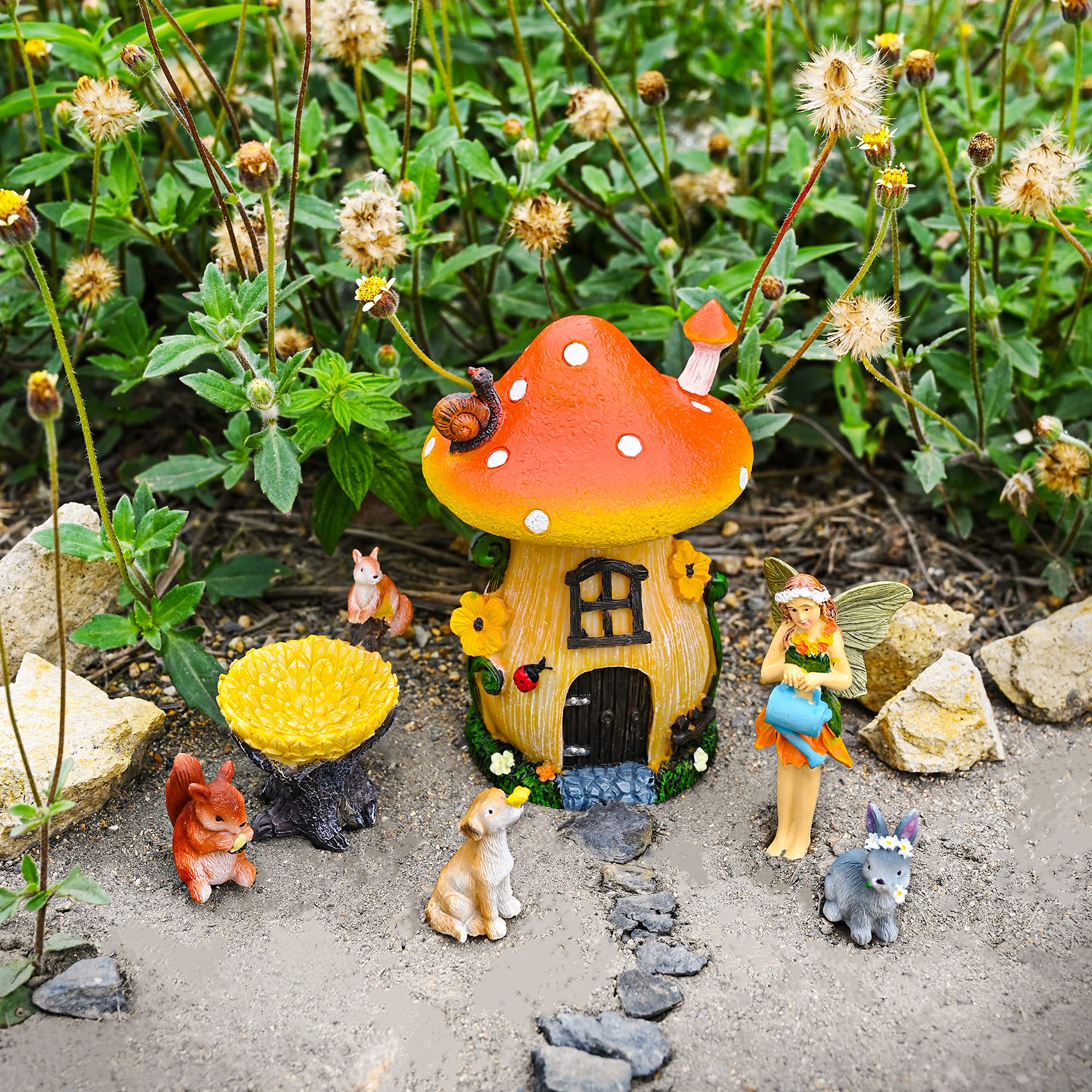 Sparkle Race Fairy Garden Accessories Kit with Miniature Figurines