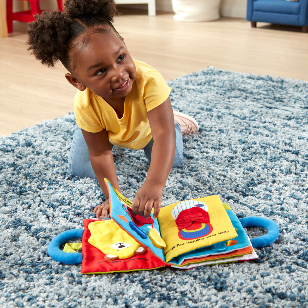 Melissa & Doug K’s Kids My First Activity Book 8-Page Soft Book for Babies and Toddlers Early Learning Developmental Plush Soft Activity for Babies and Toddlers