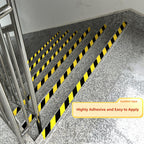 SWRT 2 Roll 2 Inch x 110FT Black & Yellow Hazard Tape Warning Safety Stripe Tape for Floor Marking, Strong Adhesive Wear Resistance Warterproof Caution Tape Roll Ideal for Walls, Floors(2 Roll)