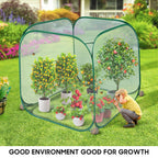 Pop Up Mesh Plant Cover, 35x35x38'' Garden Netting for Insect Protection
