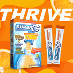Super C Vitamin & Mineral Drink Mix, Orange, 6 CT Singles To Go, Pack Of 12 (72 Total Packets)