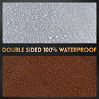 Tarp 12x12 ft Heavy Duty 10mil Silver/Brown 100% Waterproof High Durability Multipurpose Outdoor Tarpaulin,Uv Resistant,for Courtyards,Camping, Canopy, Trailer, Boats, Camping, Etc -by MVPNET