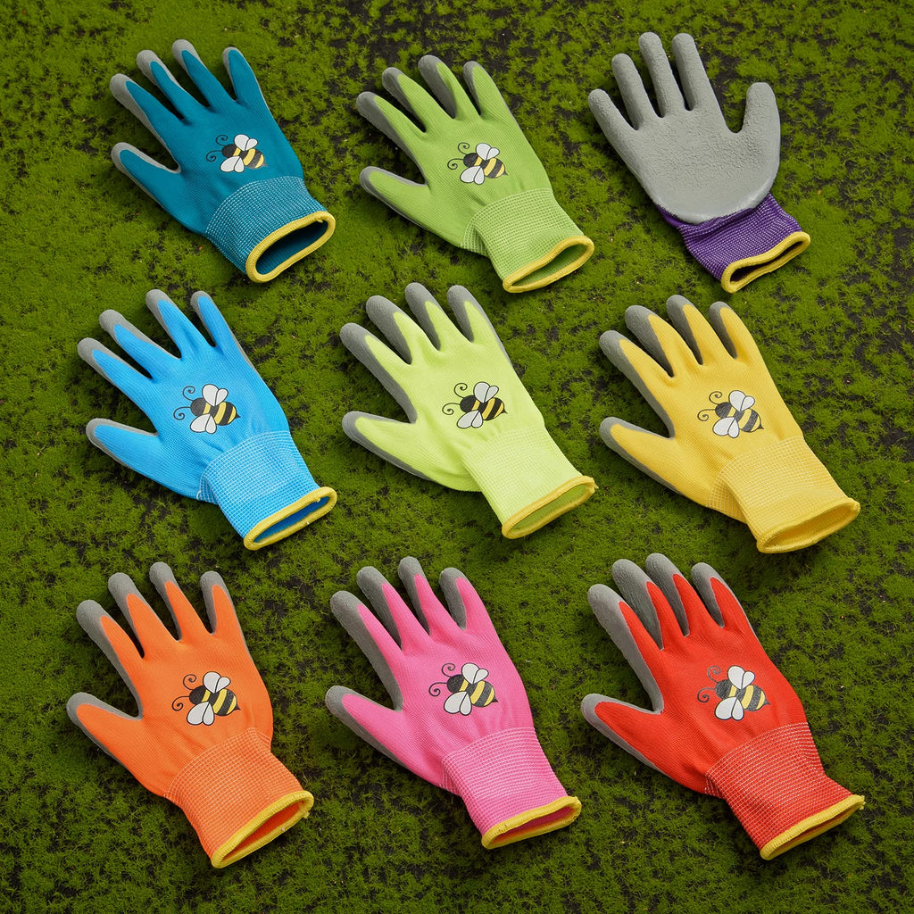 Yumoin 18 Pairs Kids Gardening Gloves Foam Rubber (Medium (Age 6-8))