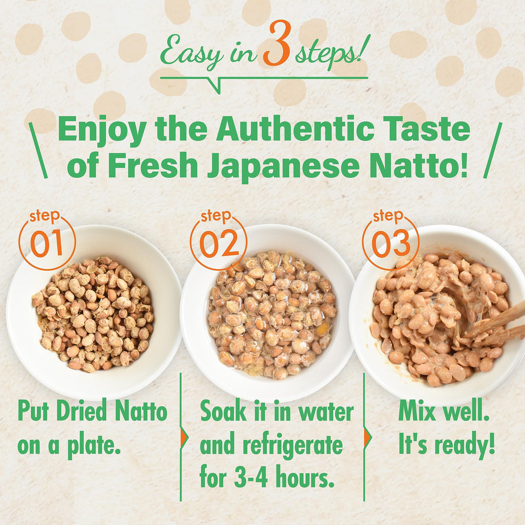 YAMASAN KYOTO UJI Japanese Natto Fermented Soybean, Freeze-Dried Natto Beans, Japanese Probiotic and Prebiotic Superfood - Vitamin K, Low Sodium, Non-GMO, Vegan, Made in Japan 70g(2.4oz)
