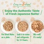 YAMASAN KYOTO UJI Japanese Natto Fermented Soybean, Freeze-Dried Natto Beans, Japanese Probiotic and Prebiotic Superfood - Vitamin K, Low Sodium, Non-GMO, Vegan, Made in Japan 70g(2.4oz)