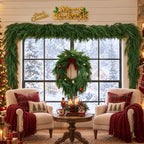 CLEANGOR 2Pcs 6FT Norfolk Pine Garlands for Christmas Decorations Indoor