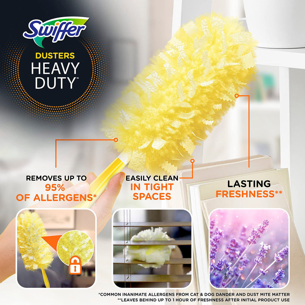 Swiffer Dusters Multi-Surface Heavy Duty Duster Lavender Refills, 11 Count (Pack of 2)