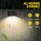 Brighter Solar Fence Lights,Solar Lights Outdoor Waterproof,Warm White and RGB 8 Colors,Dusk to Dawn Deck Light, Outdoor Lighting for Backyard/Railing/Wall/Step/Patio（12 Pack,Black）