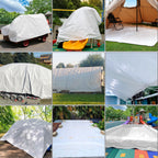 STARPYNG-7 Mil White 10x10 Feet Tarp-Multifunctional White Waterproof Tarpaulin-Waterproof, UV Resistant, Rip and Tear Resistant, Poly Tarpaulin with Reinforced Edges for Cover
