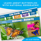 National Geographic Butterfly Growing Kit - Butterfly Habitat Kit with Voucher to Redeem 5 Caterpillars (S&H Not Included), Butterfly Cage, Feeder (Amazon Exclusive)