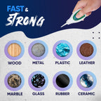 CA Glue with Activator Kit 1.75 oz Medium Viscosity Cyanoacrylate Glue 16.9 oz Activator Spray Heavy-Duty SuperGlue for Gap-Filling, Wood, Metal, Plastic, Furniture Repair, Vertical, Overhead Surface