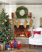 Fanzir Red Flameless Candles with String Lights Battery Operated LED Pillar Candles 4‘’ 5‘’ 6‘’ Candle with Remote Control,Fake Candle Set of 3 for Christmas or Special Festivals Decorations