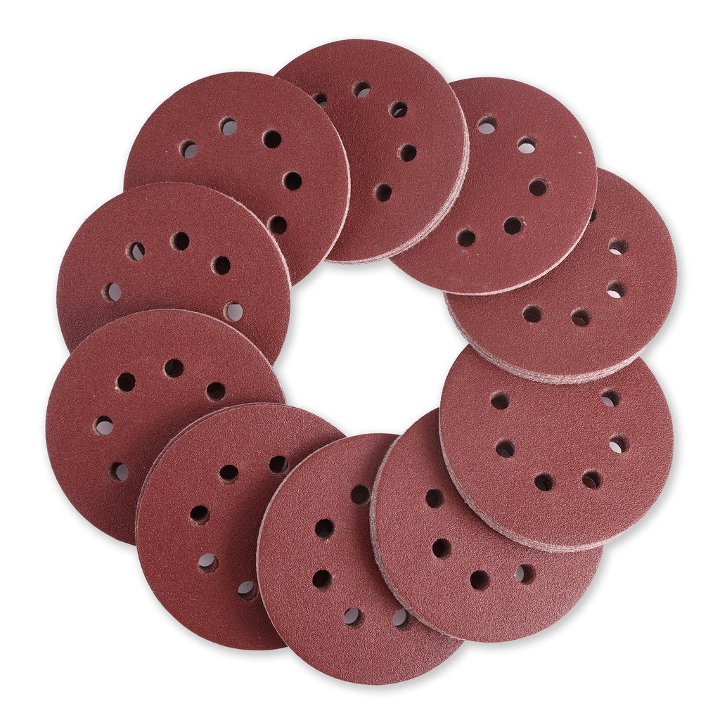 WORKPRO 150-Piece 80 Grit Sanding Discs - 5-Inch 8-Hole Hook and Loop Sandpaper for Random Orbital Sander (Not for Oscillating Tools or Mouse Sander)