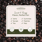 Starwest Botanicals Organic Elderberries - Dried Elderberries for Syrup, Tea, Gummies, & Jam, Certified Kosher, Non-GMO - Bulk 1 lb Bag