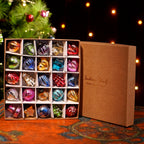 IndianShelf 25 Pieces Retro Distress Glass Vintage Christmas Tree Ornaments