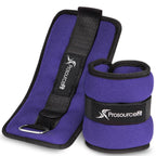 ProsourceFit Ankle / Wrist and Arm / Leg Weights Set of 2, Adjustable Strap for Men and Women, Purple 2.5 LB