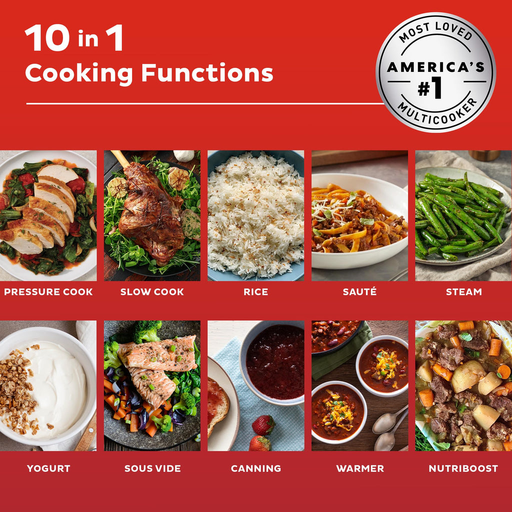 Instant Pot Pro Plus 10-in-1 Multi-Cooker, Electric Pressure Cooker, Slow Cook, Rice/Grain Cooker, Steamer, Sauté, Sous Vide, Yogurt Maker, Sterilizer, & Warmer, App With 800 Recipes, Black, 6 Quart