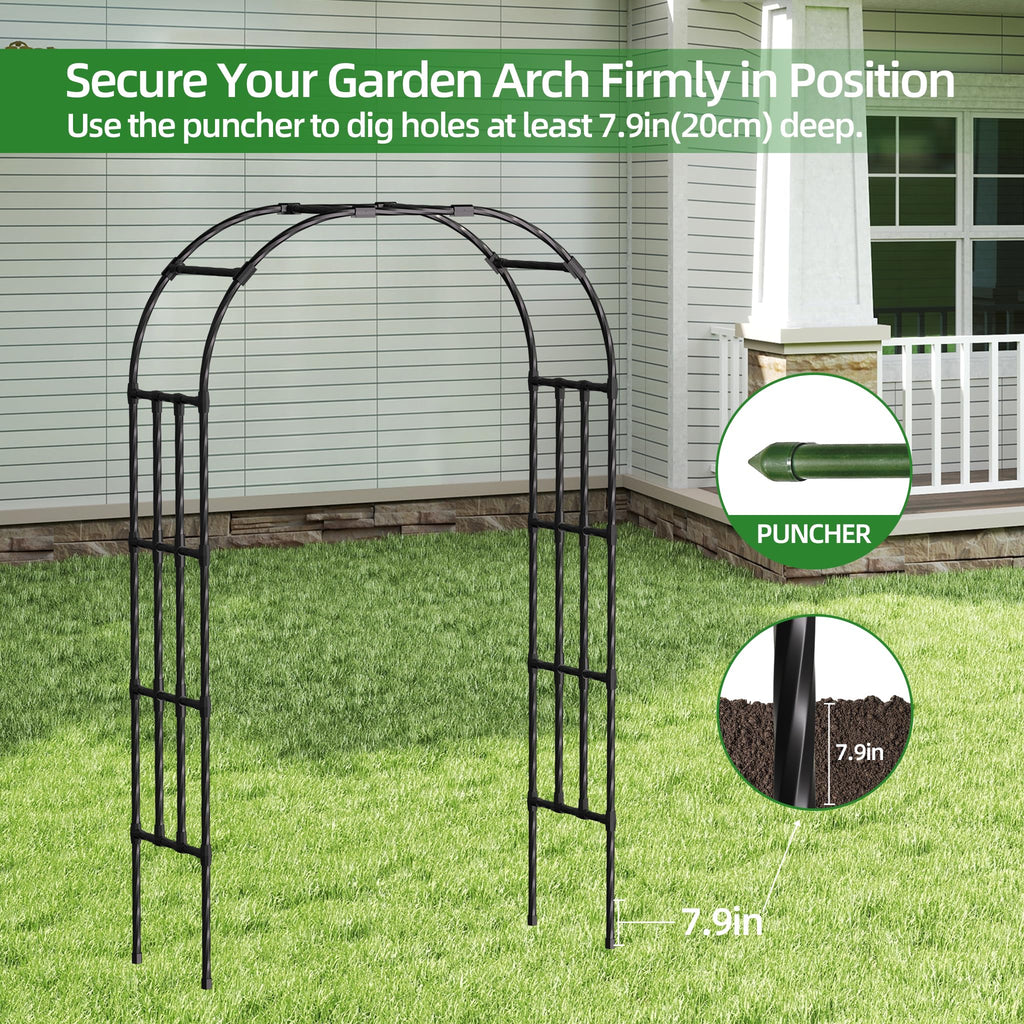4.9x8.5FT Garden Arch Trellis for Climbing Plants Outdoor