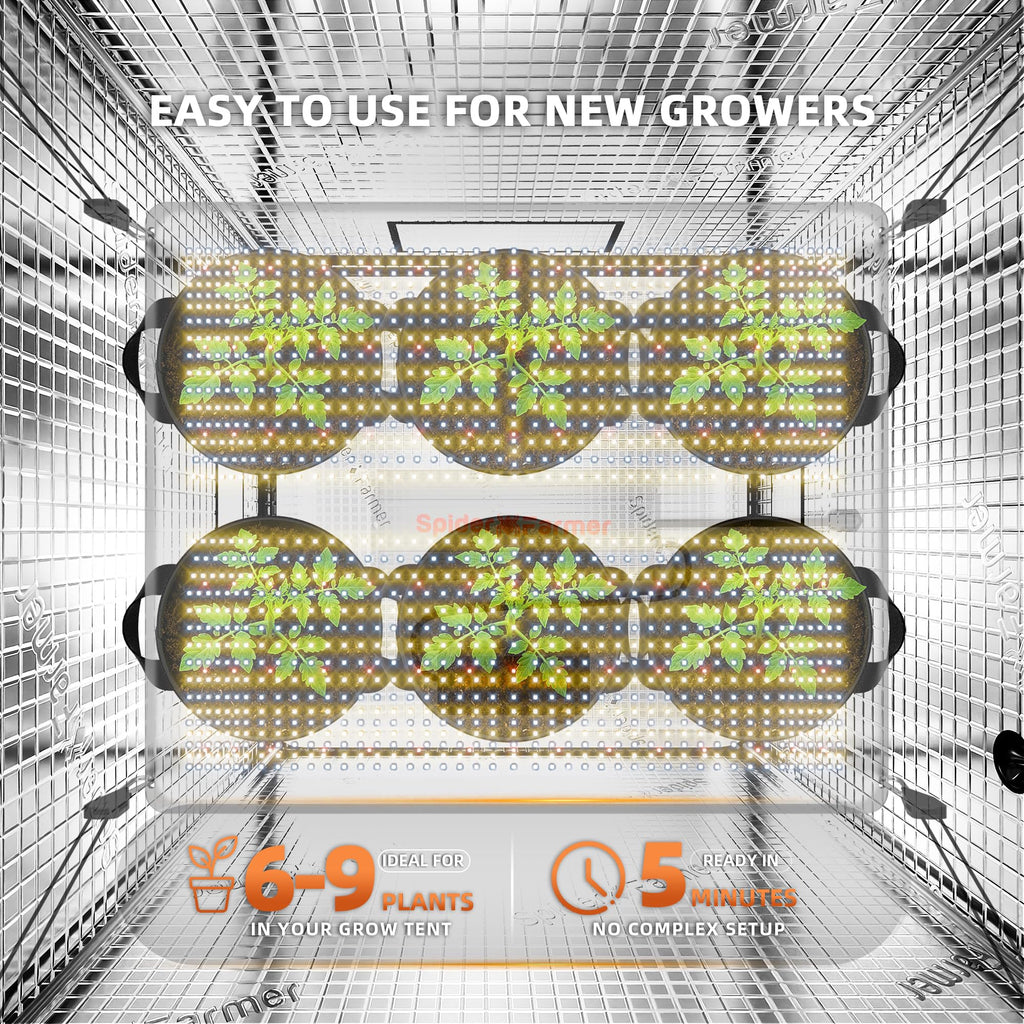 Spider Farmer SF4000 LED Grow Lights for Indoor Plants in 4x4 Grow Tent