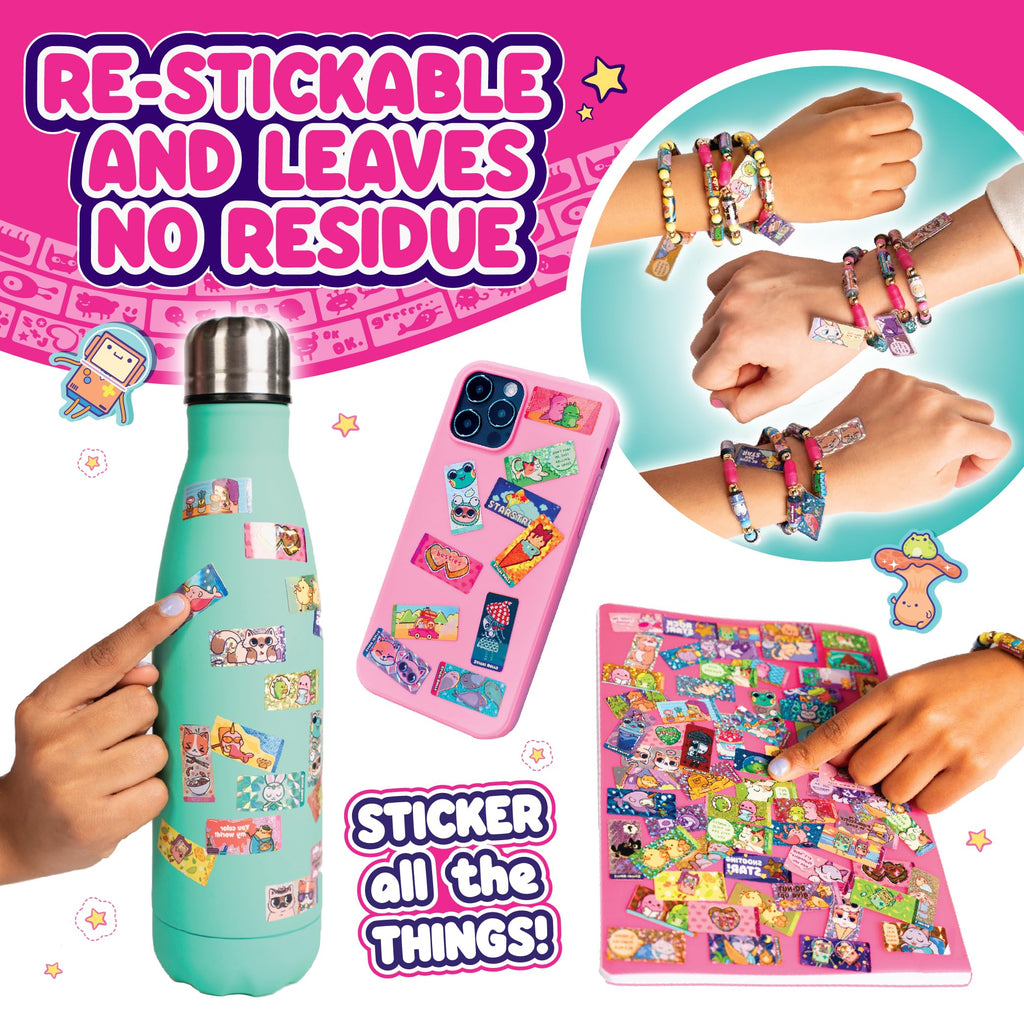 Sky Castle Sticki Rolls Sticki Station, Wearable Shareable Stickers, Ultimate DIY Sticker Jewellery Kit, Bracelets and Necklaces