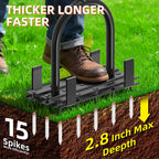 DomiHapi Lawn Aerator with Spring-Loaded Automatic Soil Removal Design