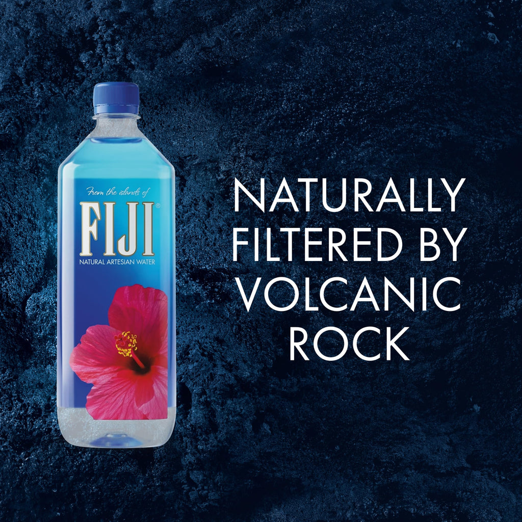 FIJI Natural Artesian Bottled Water, 1 Liter / 33.8 Fl Oz (Pack of 12)