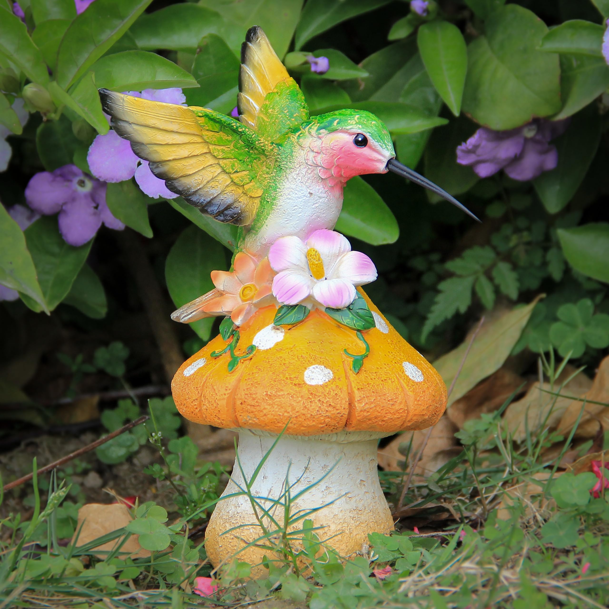Smadeer Lifelike Hummingbird Sculpture Fairy Garden Accessories Yard Porch Patio Lawn Decor＆Home Accents