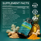 Nattokinase Supplement 12,000 FU (Max Strength) Serrapeptase 360,000 SPU, Lumbrokinase 10,000 FUV & CoQ10 -Systemic Enzymes Complex for Cardiovascular & Circulatory, Gut & Digestion Health-90 Capsules