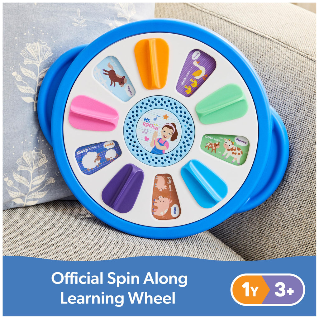 Ms. Rachel Official Spin Along Learning Wheel with 3 Learning Play Modes, Educational Toys & Toddler Toys for Girls & Boys Ages 1-3+