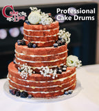 Cakebon Cake Boards Square - Sturdy 1/2 Inch Thick Drums - 10 Inch Professionally Wrapped Edges Black 6-Pack