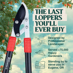 Haus & Garten PowerPRO Compound Action 29" Bypass Loppers - Use as loppers for tree trimming, branch cutters, heavy-duty garden pruning tree clippers, lopping shears
