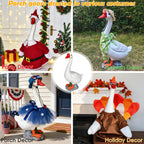 20" Large Porch Goose Statue Decor, White Lifelike Resin Goose Sculpture