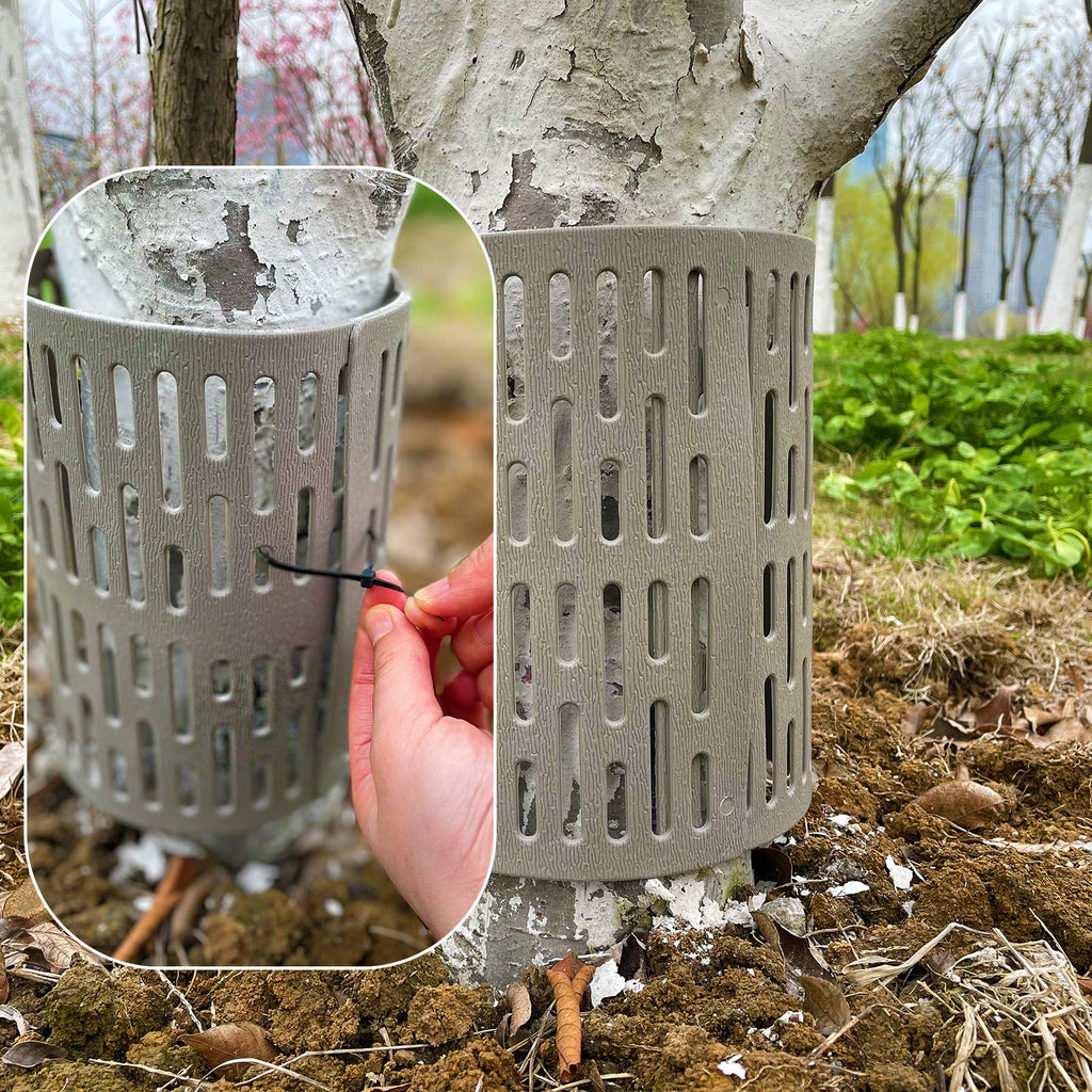 Aulock 10pcs Plastic Tree Trunk Protectors, Easy Flexible Guards