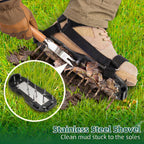 rosgel Lawn Aerator Shoes Pre-Assembled - 26 Heavy Duty Steel Spikes (2.4"), Stainless Steel Base Plate, Adjustable Metal Buckle Straps - Walk Behind Grass Aerator Sandals for Yard Lawn Care
