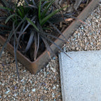 Edge Right - Hammer-in Landscape Edging - 48-inch Strips - 8-inch Depth 1/4-inch Rounded top COR-Ten Steel (5 Pack)