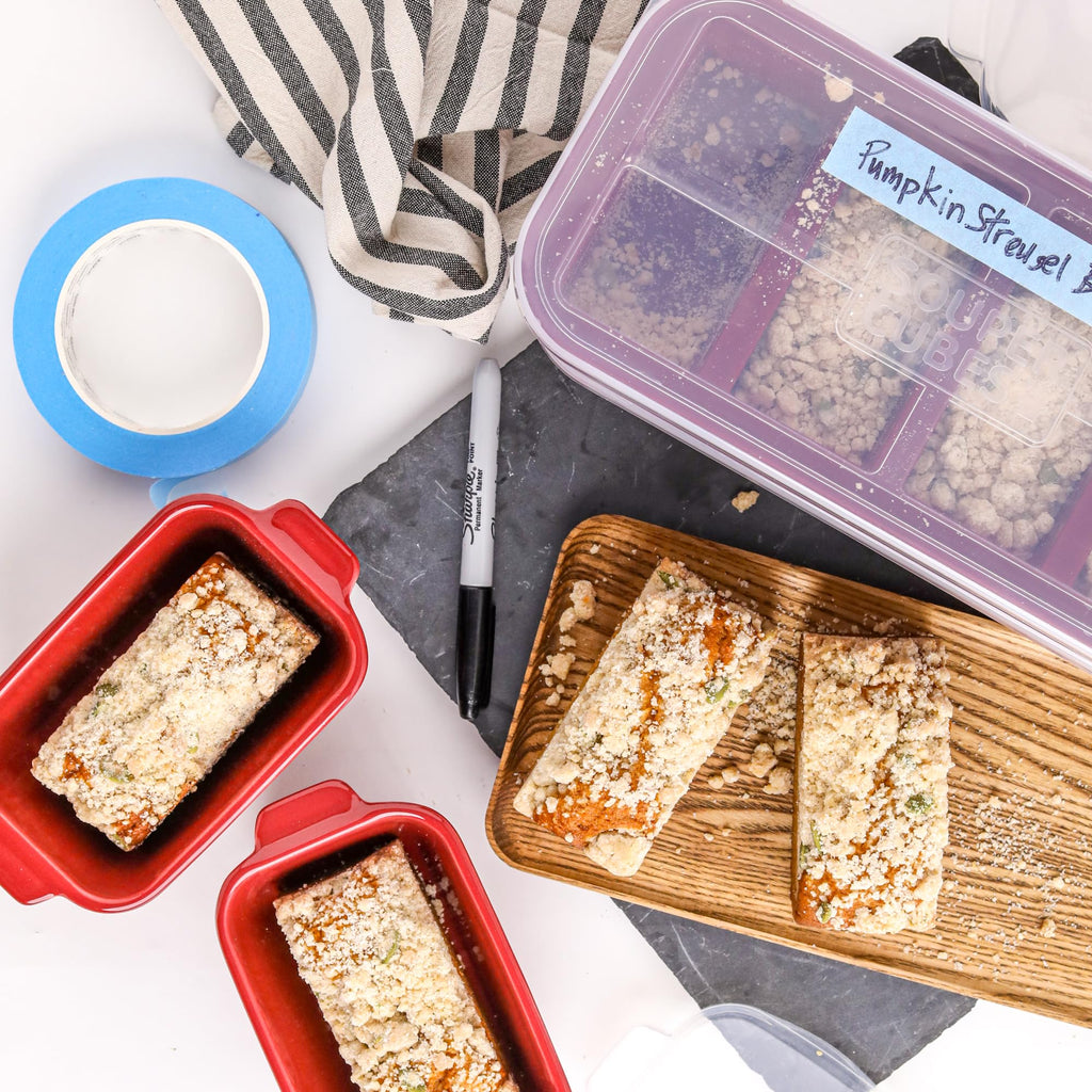 Souper Cubes Stoneware - 5" x 5" Baking Dishes for Oven with Silicone Covers, Premium Mini Ceramic Baking Dishes, Perfect for Reheating Individual Portions in Oven or Microwave, Set of 2 - Cranberry